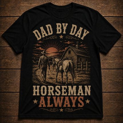 Dad By Day Horseman Always T-Shirt – Western Horse Dad Tee