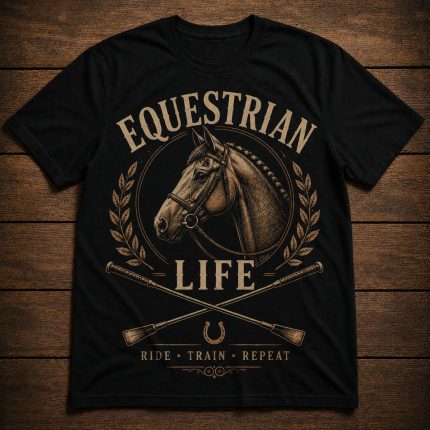 Equestrian Life T-Shirt – Vintage Horse Riding Unisex Tee