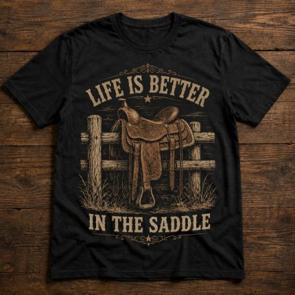 Life Is Better In The Saddle T-Shirt – Western Horse Riding Unisex Tee