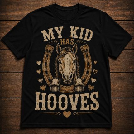 My Kid Has Hooves T-Shirt – Funny Horse Mom Equestrian Tee
