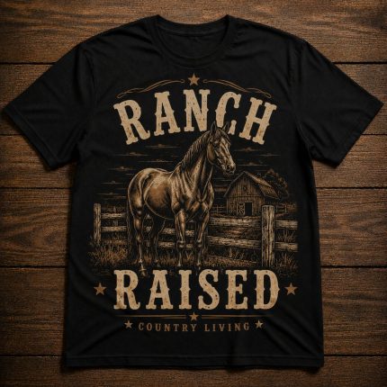 Ranch Raised Horse T-Shirt – Vintage Western Ranch Unisex Tee