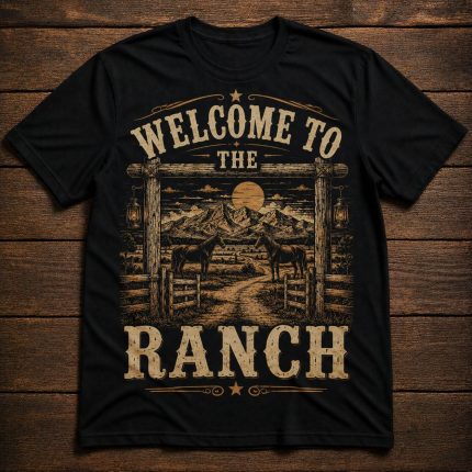 Welcome To The Ranch T-Shirt – Vintage Western Horse Unisex Tee