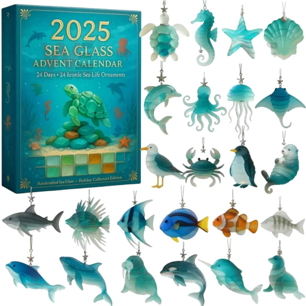 2025 Sea Glass Marine Life Advent Calendar Christmas Countdown Gift For Him Her - GWH