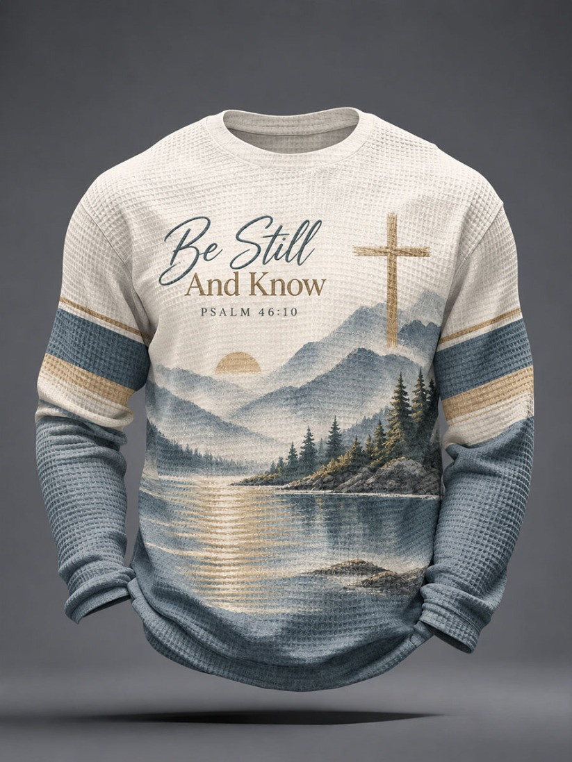 Be Still And Know Long Sleeve Shirt Christian Merch Gift Ideas For Dad - Gwh
