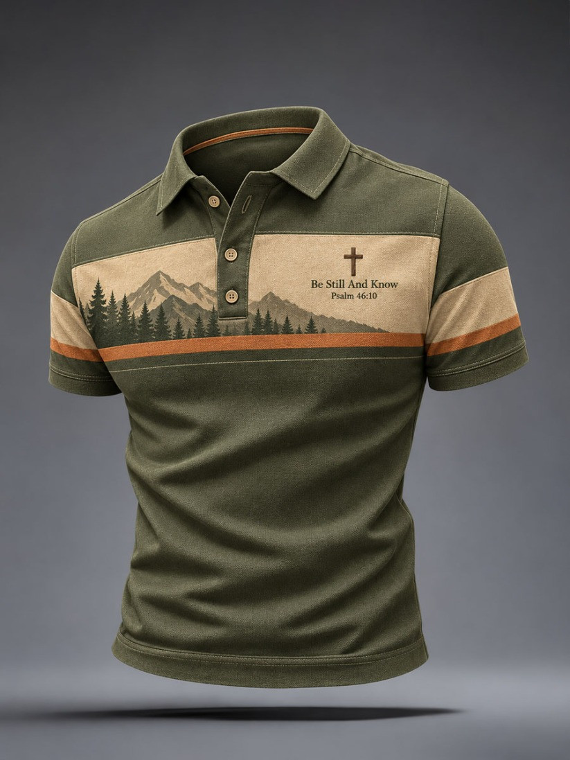 Be Still And Know Polo Shirt Christian Merch Gift Christian Gifts For Men - Gwh