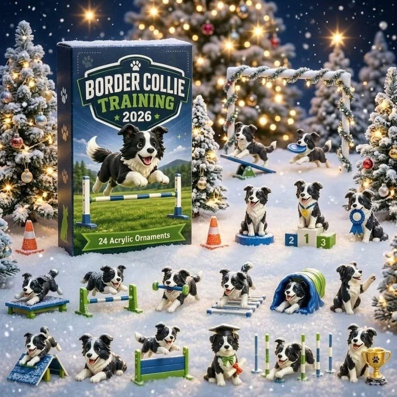 Border Collie Training Advent Calendar 2026 Christmas Countdown Gifts For Dog Lovers - GWH