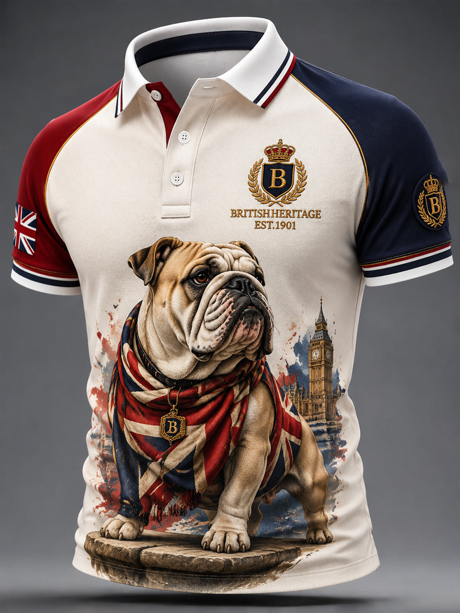 British Bulldog British Heritage Est 1901 Merch Polo Shirt Apparel Gift For Son - GWH