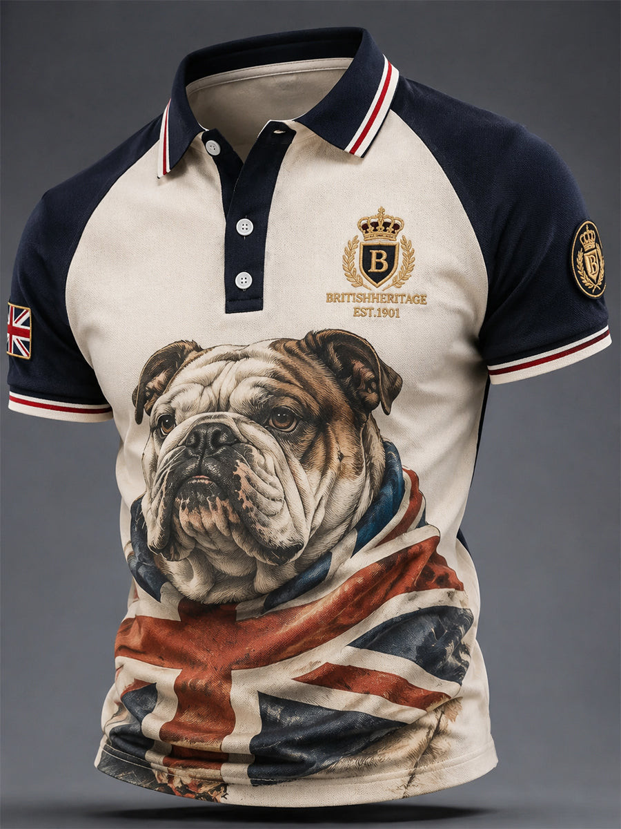 British Bulldog British Heritage Est 1901 Merch Polo Shirt Classic Apparel Gift For Dad - GWH