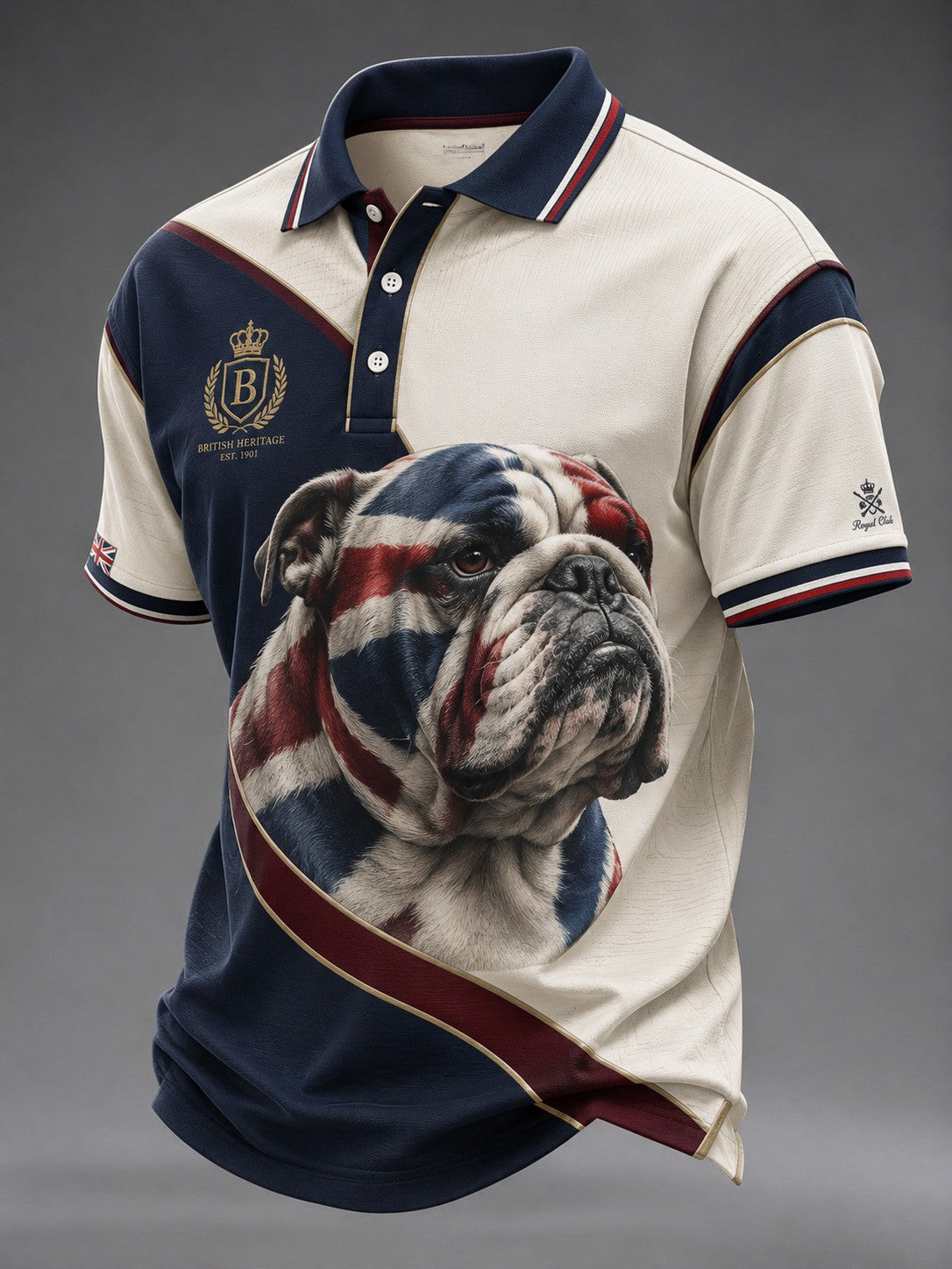 British Bulldog Merch Union Jack Flag Polo Shirt Classic Apparel Gift For Brother - GWH