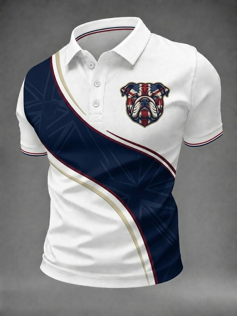 British Bulldog Merch Union Jack Flag Polo Shirt Classic Apparel Gift For Brother - GWH