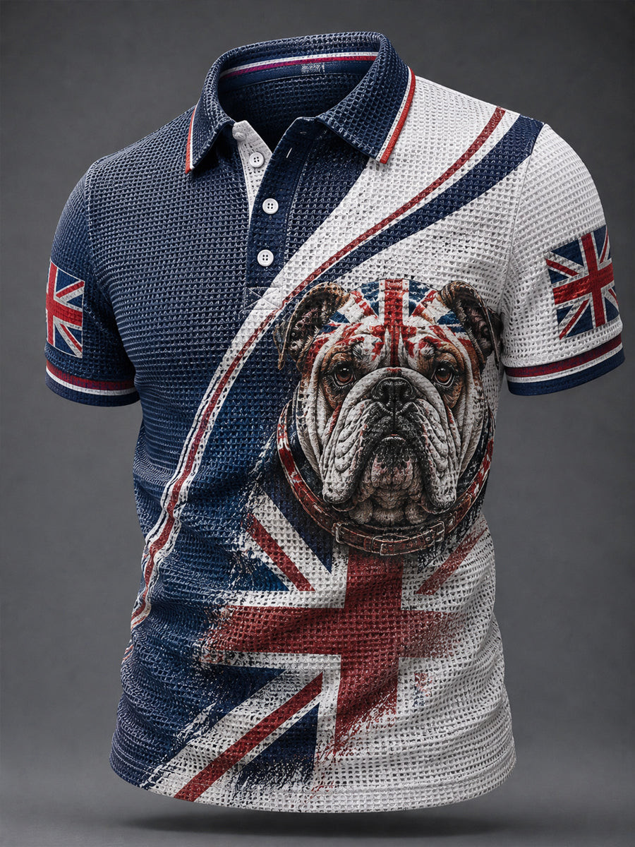 British Bulldog Merch Union Jack Flag Polo Shirt Retro Mens Apparel Gift For Husband - GWH