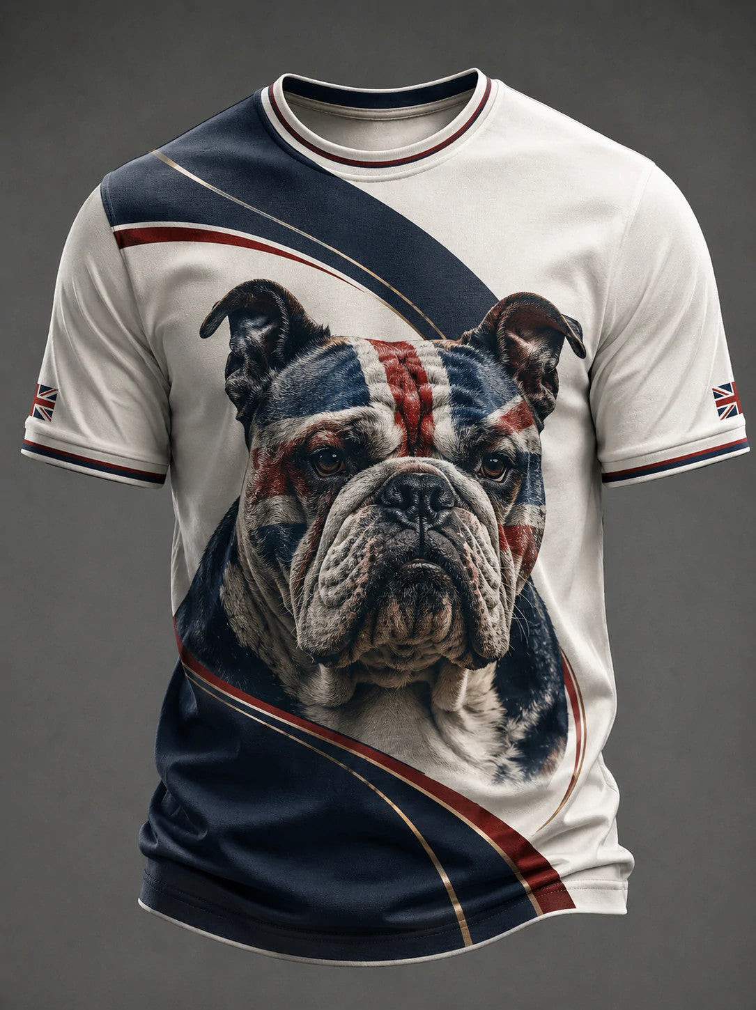 British Bulldog Merch Union Jack Flag T-Shirt Vintage Apparel Gift For Brother - GWH