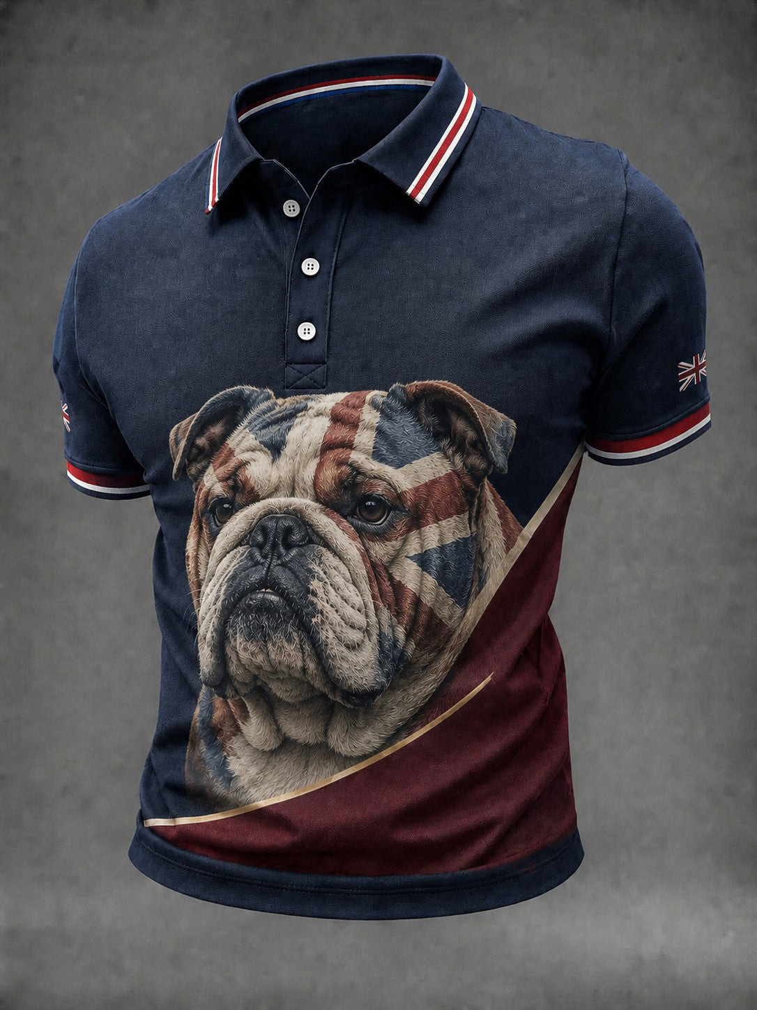 British Bulldog Merch Union Jack Polo Shirt Vintage Clothing Gift For Son - GWH