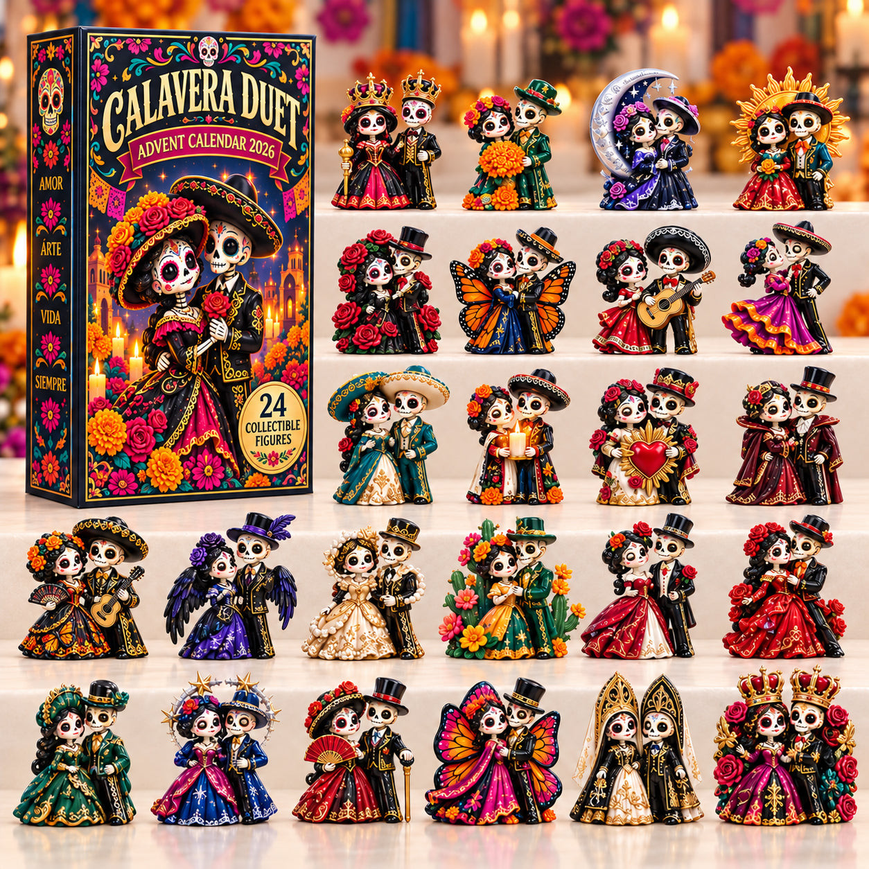 Calavera Duet Advent Calendar 2026 Halloween Countdown Gifts For Couples - GWH