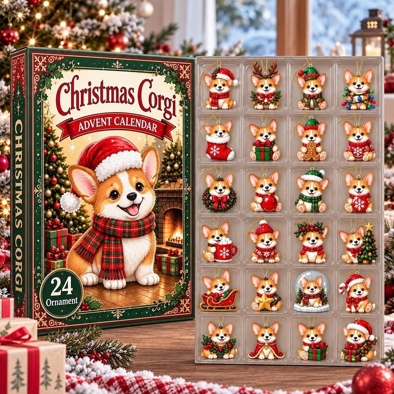 Christmas Corgi Advent Calendar 2026 Christmas Countdown Gifts For Dog Lovers - GWH