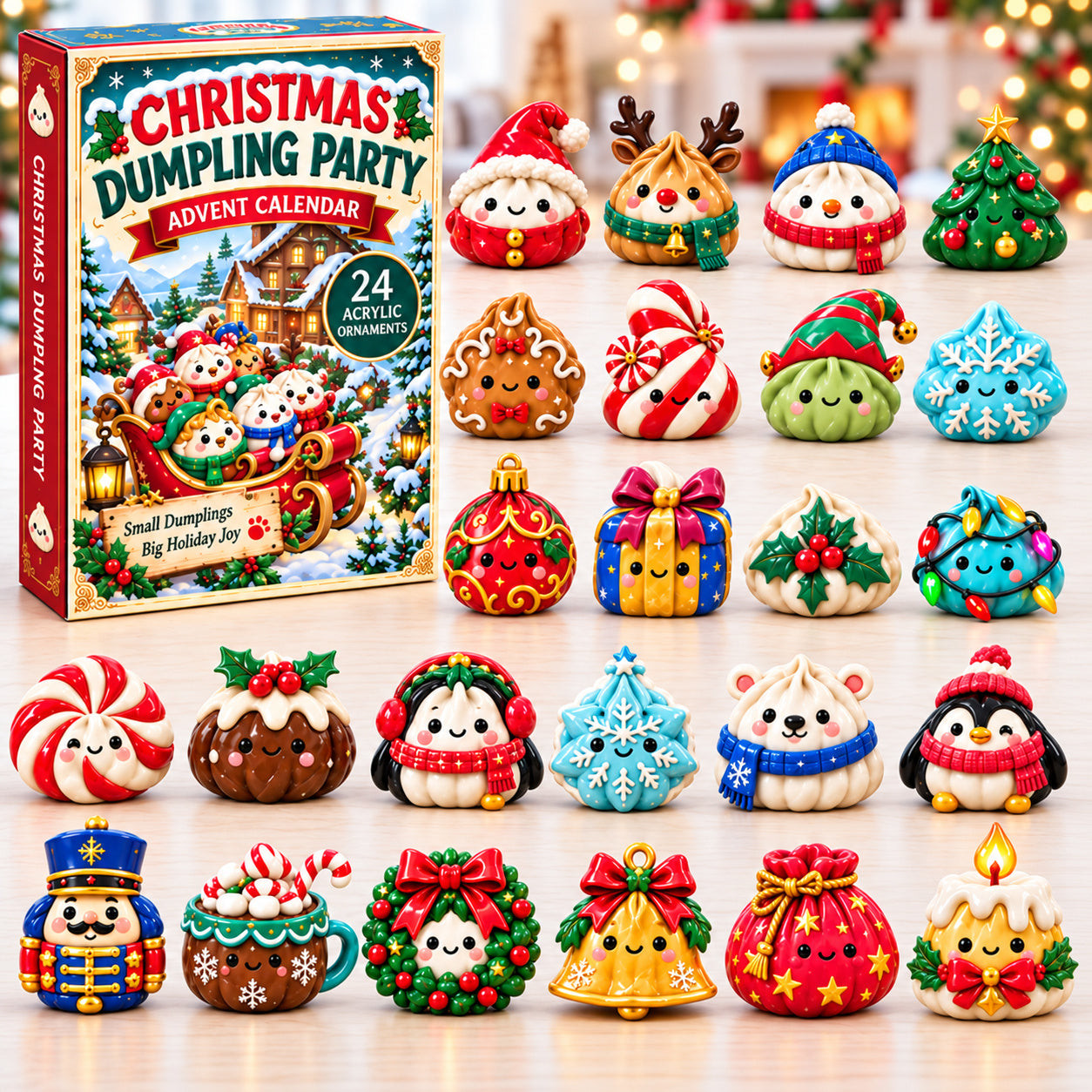Christmas Dumpling Party Advent Calendar 2026 Holiday Countdown Gifts For Sister - GWH