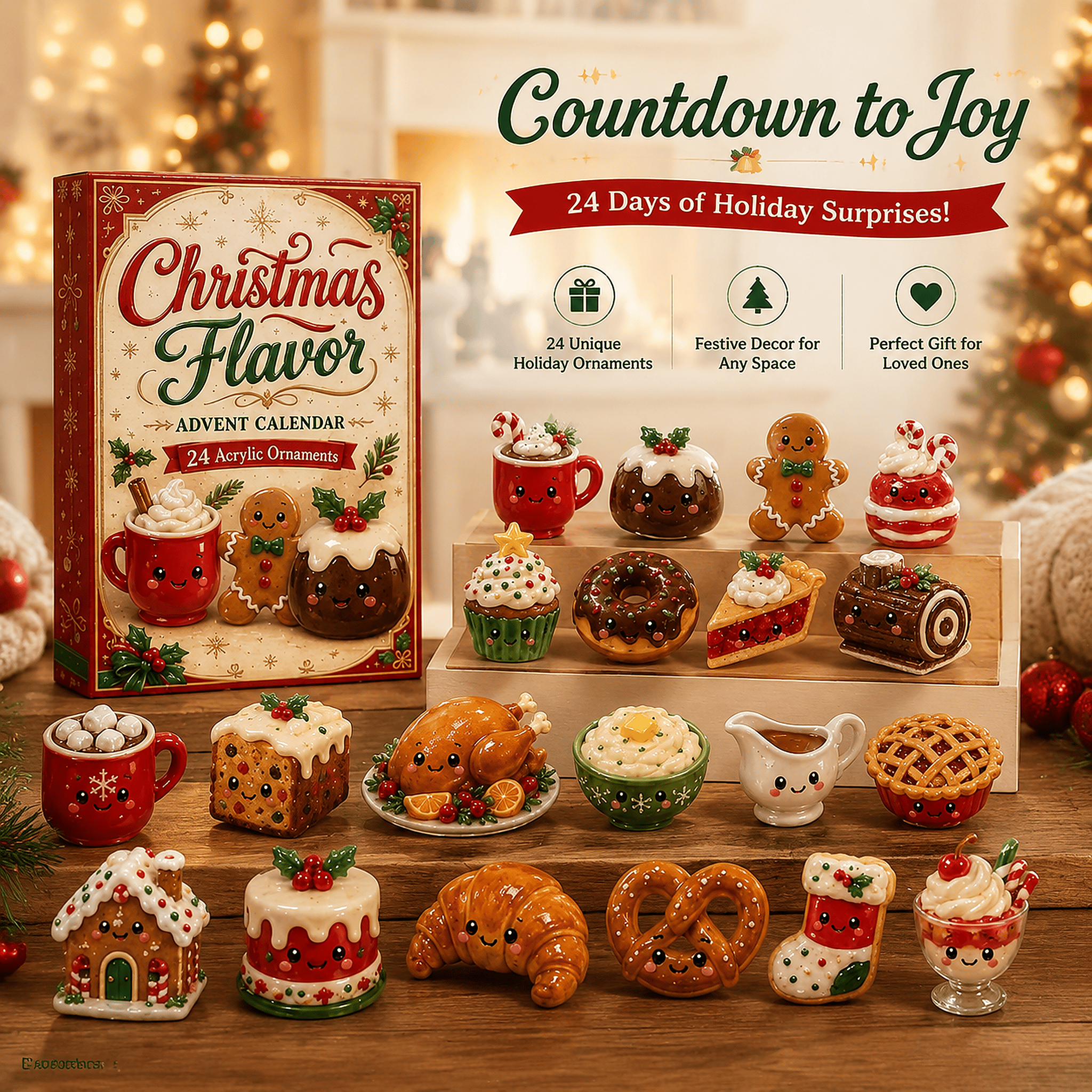 Christmas Flavors Advent Calendar 2026 24 Day Christmas Countdown Gift For Family - GWH