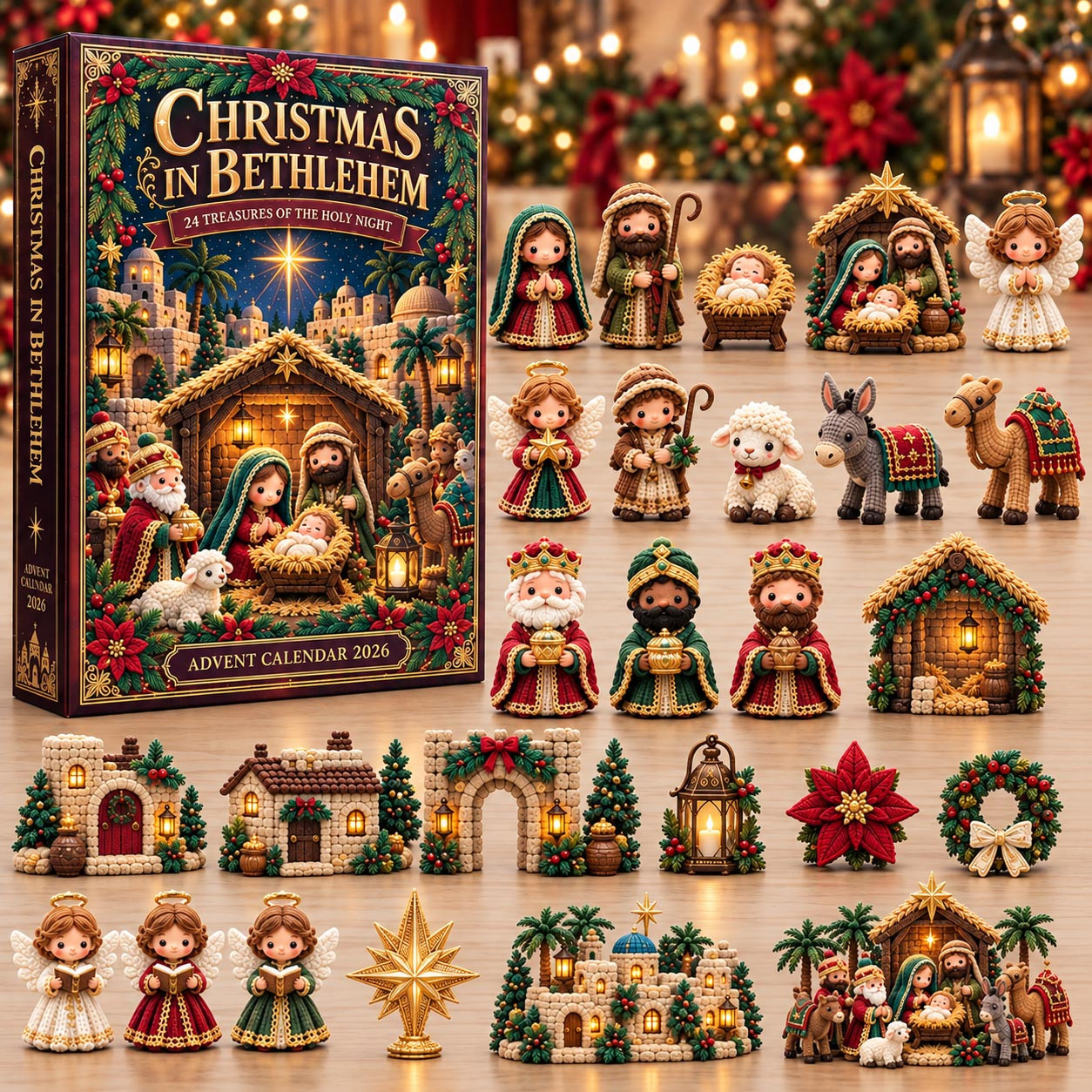 Christmas In Bethlehem Advent Calendar 2026 Christmas Gift For Christians - GWH