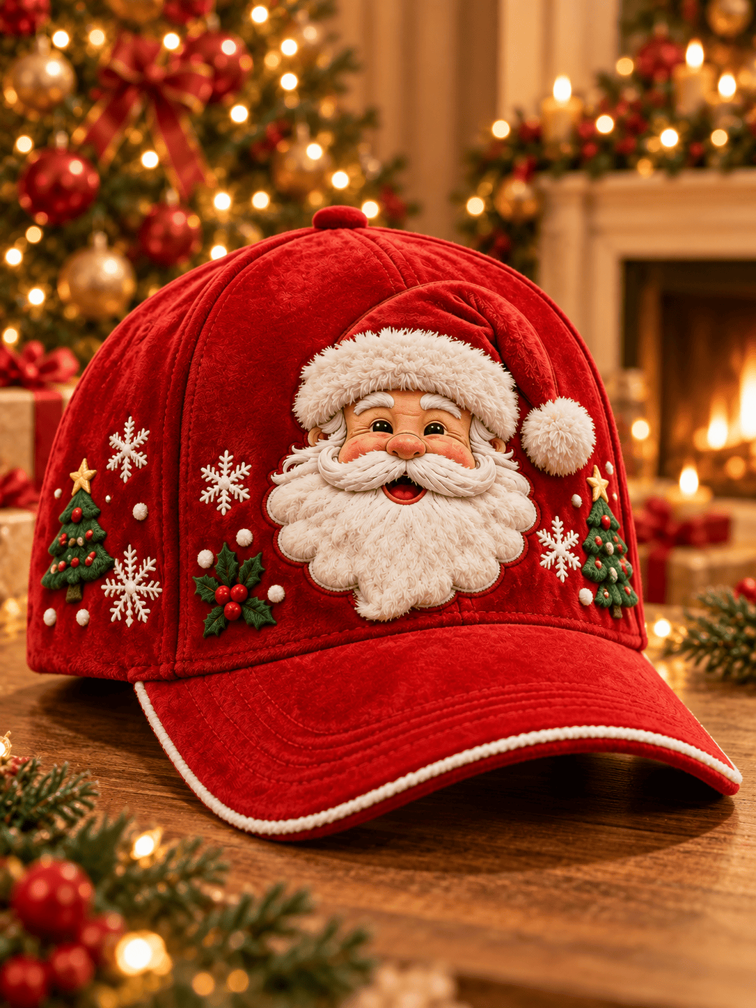 Christmas Merch Funny 3D Santa Hat Ugly Christmas Cap Presents - GWH