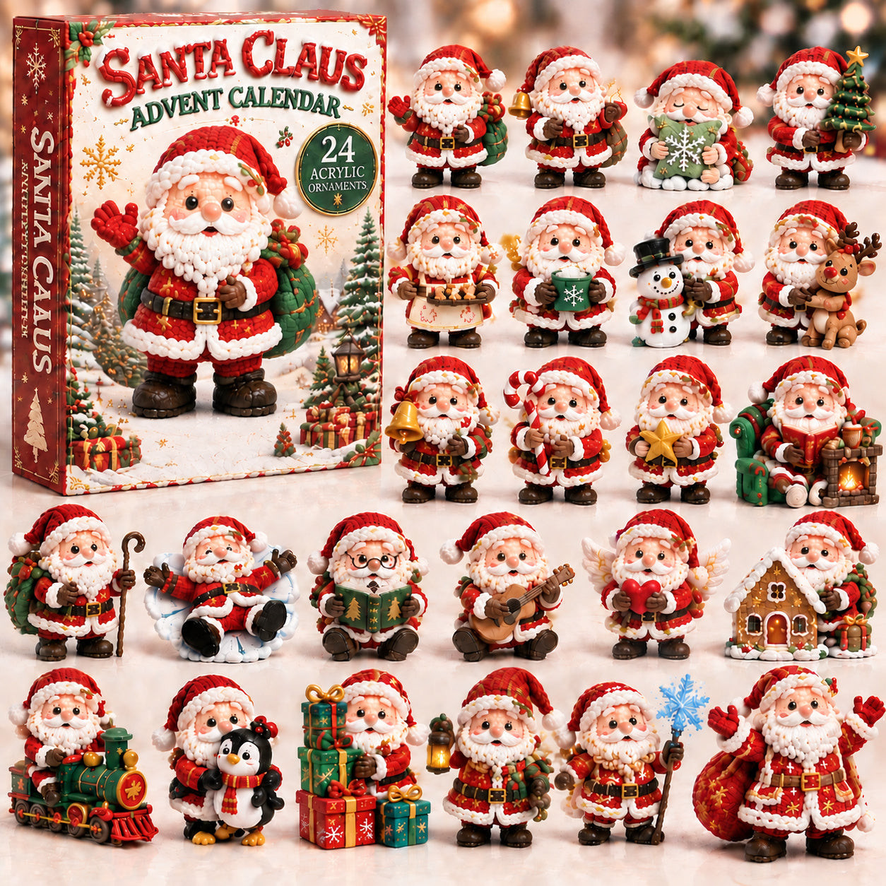 Christmas Santa Claus Advent Calendar 2026 Christmas Gift For Family - GWH