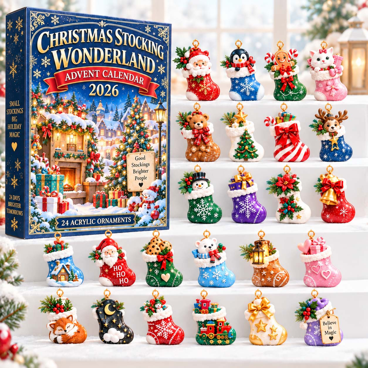 Christmas Stocking Wonderland Advent Calendar 2026 Christmas Gift For Family - GWH