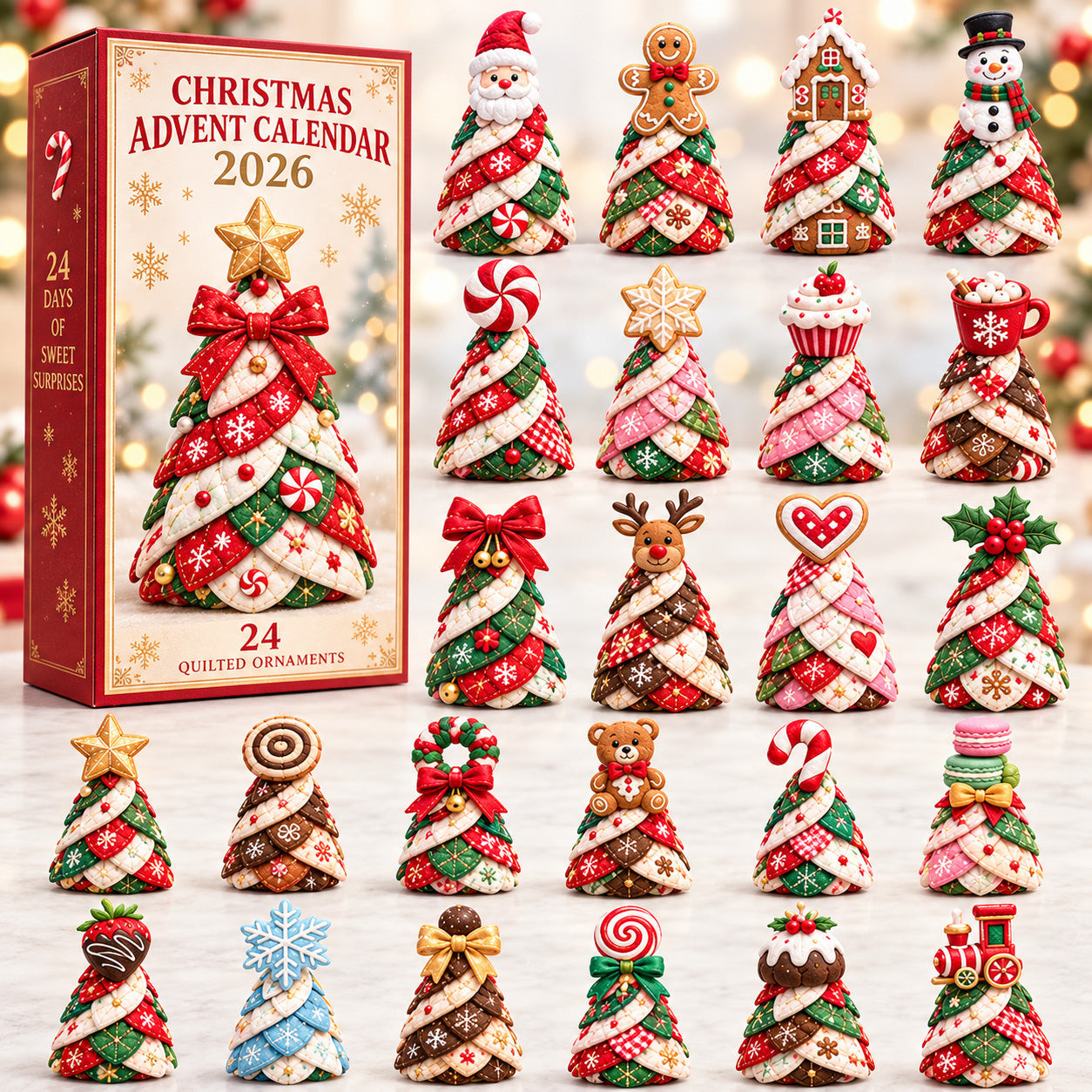 Christmas Sweet Surprises Advent Calendar 2026 Holiday Countdown Gifts For Mom - GWH