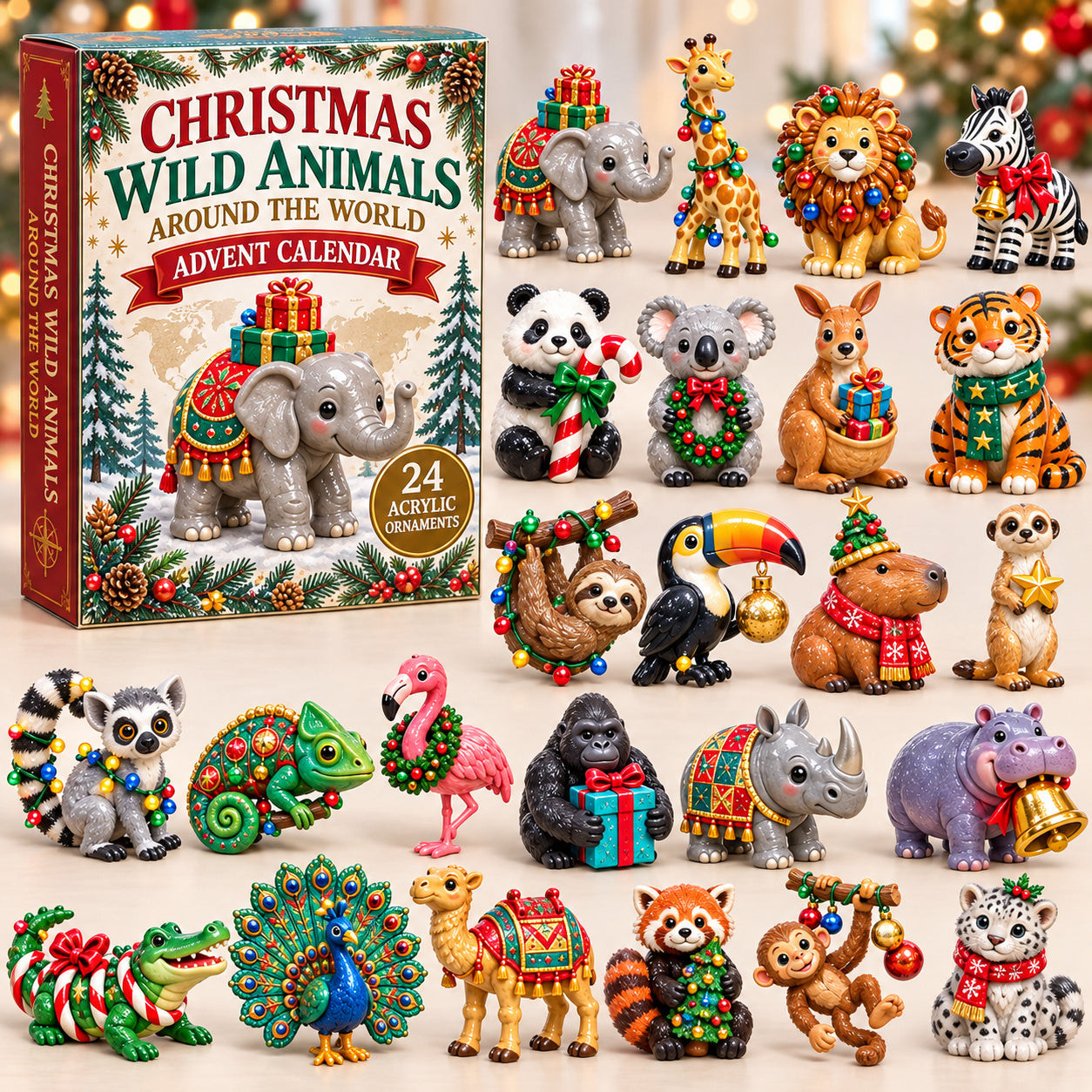 Christmas Wild Animals Advent Calendar 2026 Holiday Countdown Gifts For Animal Lovers - GWH