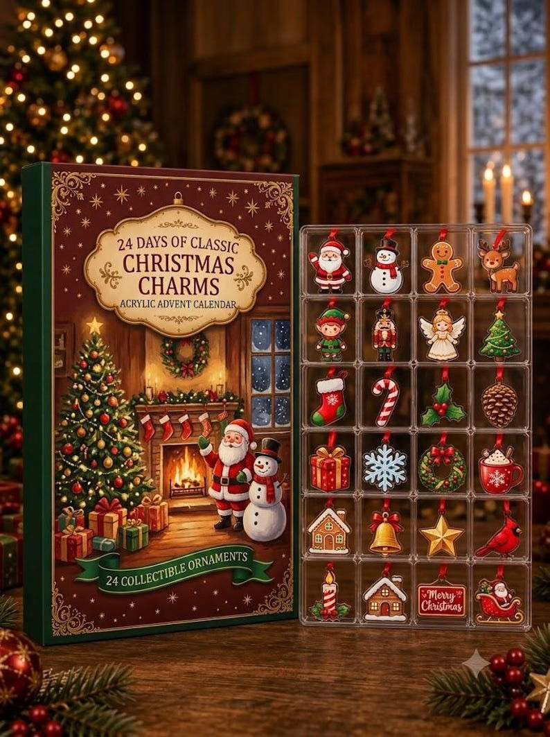 Classic Christmas Charms Advent Calendar 2026 Countdown Gifts For Family - GWH