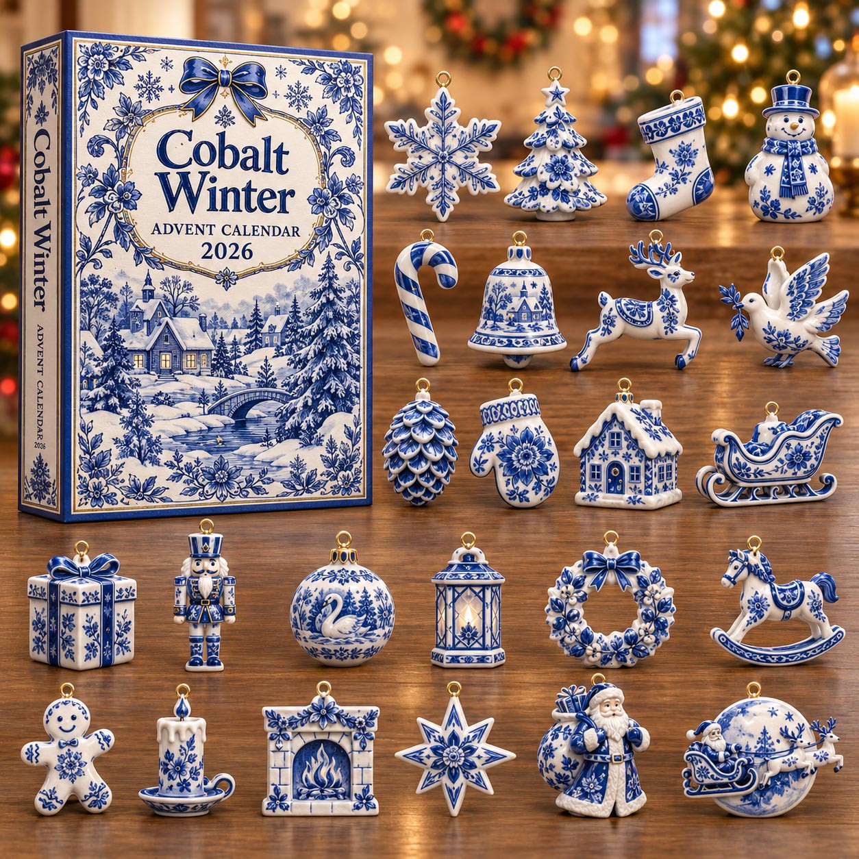 Cobalt Winter Advent Calendar 2026 Christmas Countdown Gift For Family - GWH