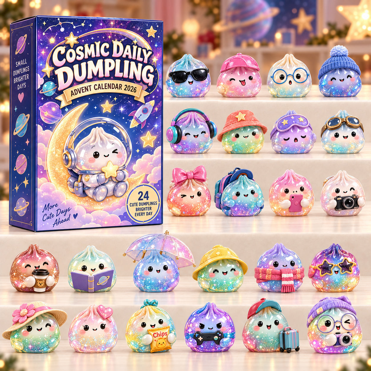 Cosmic Daily Dumpling Advent Calendar 2026 Christmas Countdown Gifts For Girls - GWH