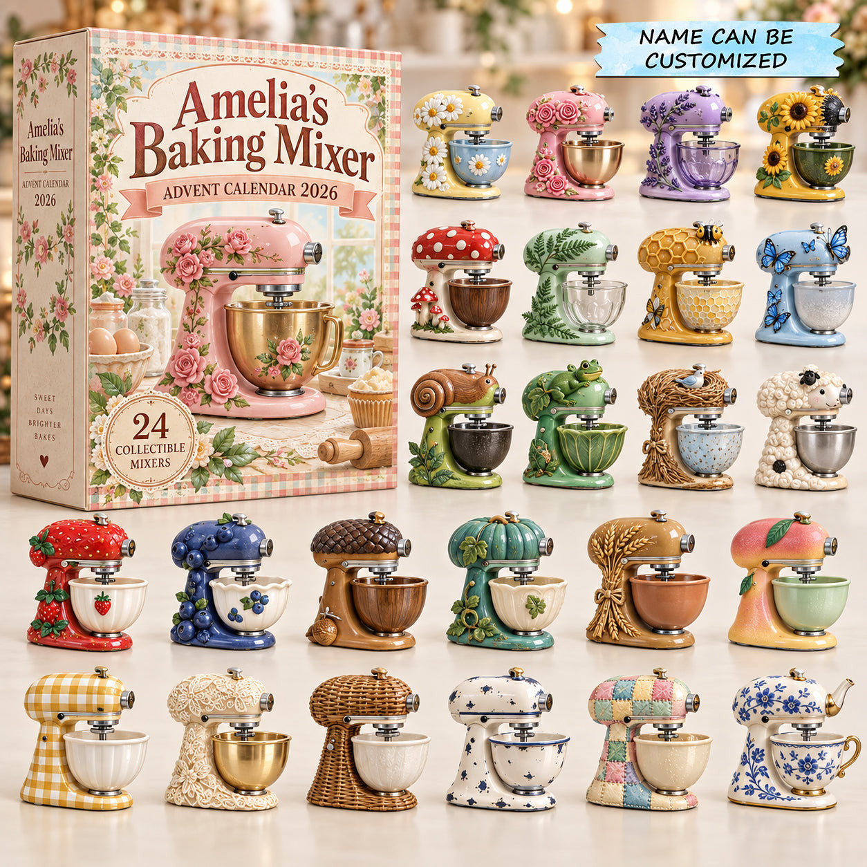 Customized Baking Mixer Advent Calendar 2026 Christmas Countdown Gifts For Bakers - GWH
