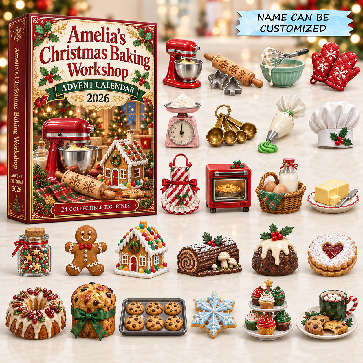 Customized Christmas Baking Workshop Advent Calendar 2026 Gifts For Bakers - GWH