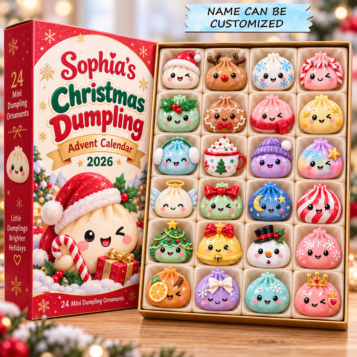 Customized Christmas Dumpling Advent Calendar 2026 Christmas Countdown Gifts For Son - GWH