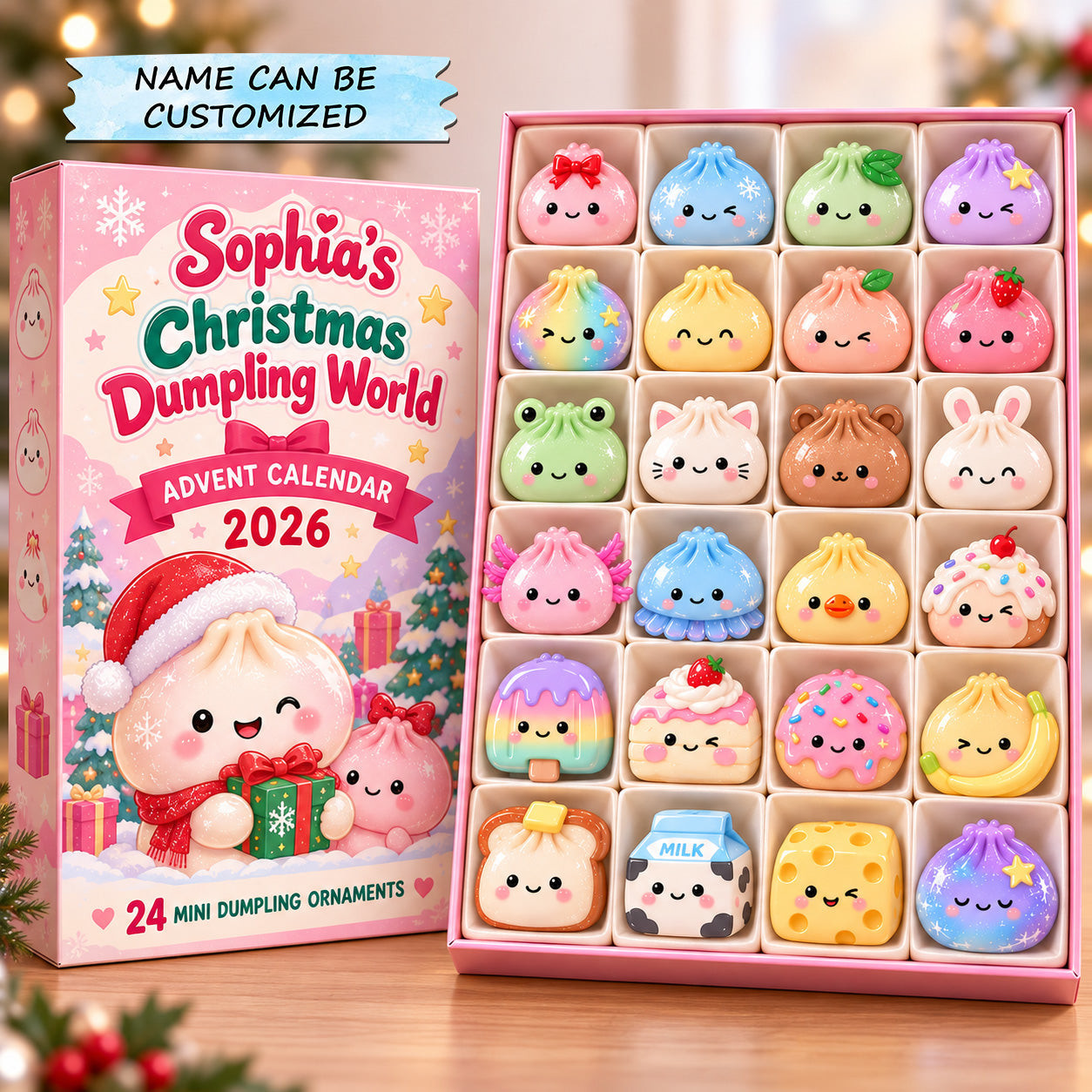 Customized Christmas Dumpling World Advent Calendar 2026 Gifts For Girls - GWH