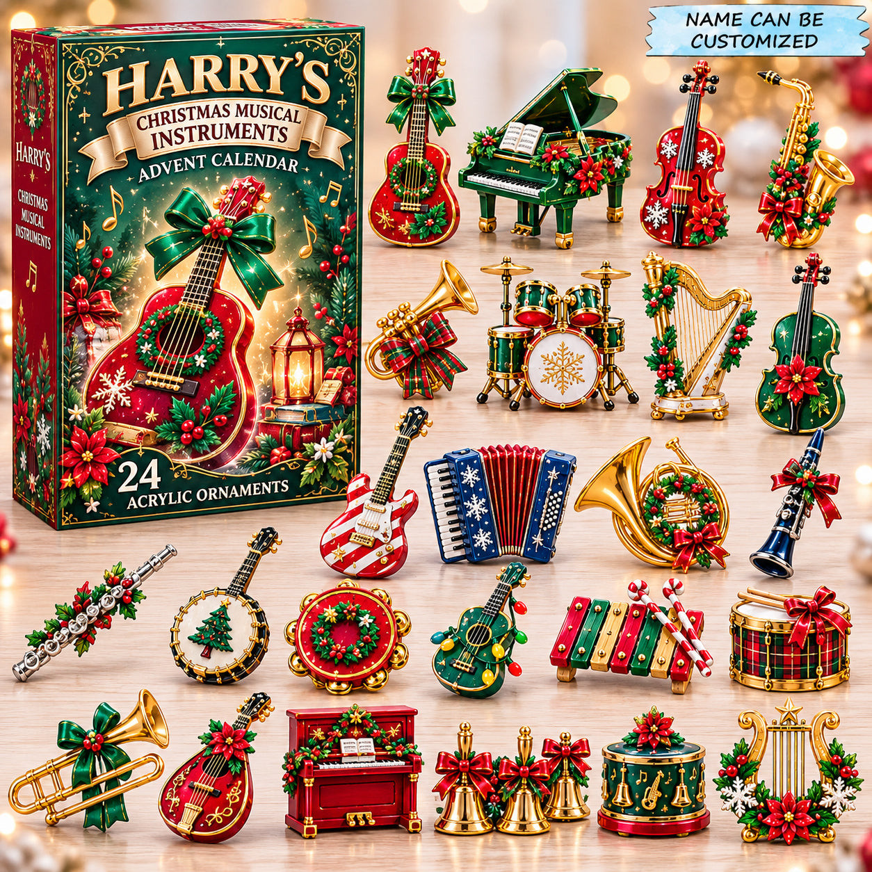 Customized Christmas Musical Instruments Advent Calendar 2026 Gifts For Musicians - GWH