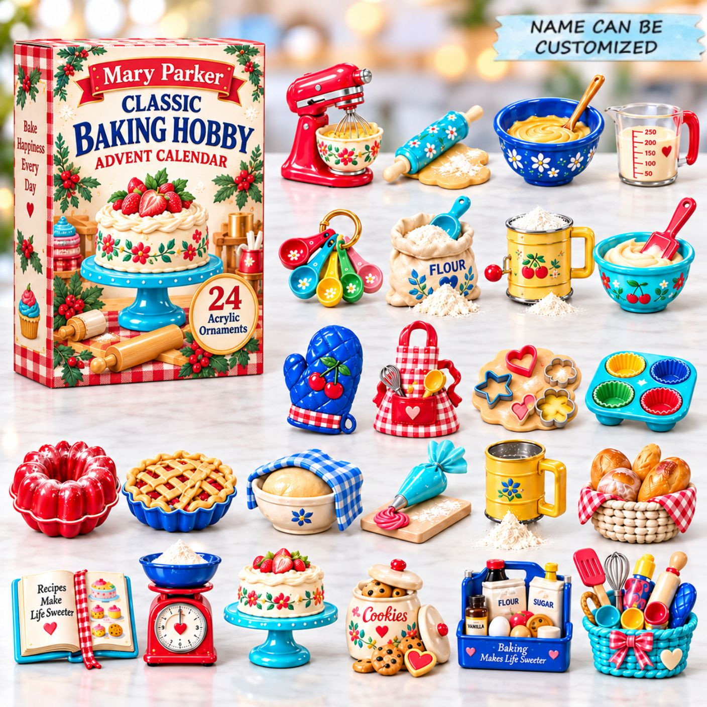 Customized Classic Baking Hobby Advent Calendar 2026 Christmas Gifts For Bakers - GWH