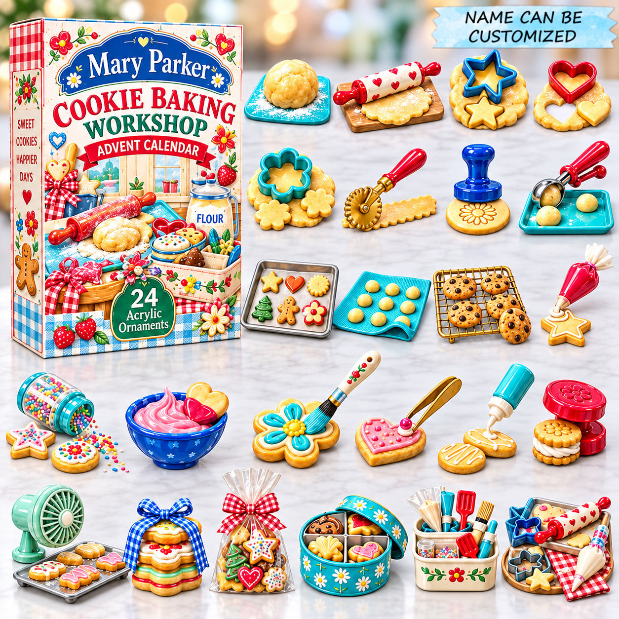 Customized Cookie Baking Workshop Advent Calendar 2026 Christmas Gifts For Bakers - GWH