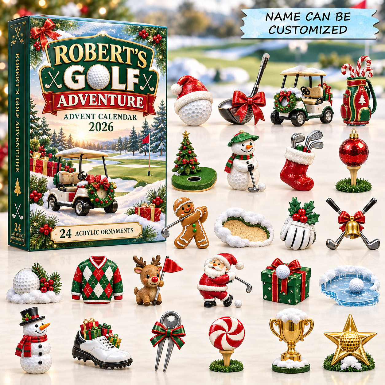 Customized Golf Adventure Advent Calendar 2026 Christmas Gifts For Golfer - GWH