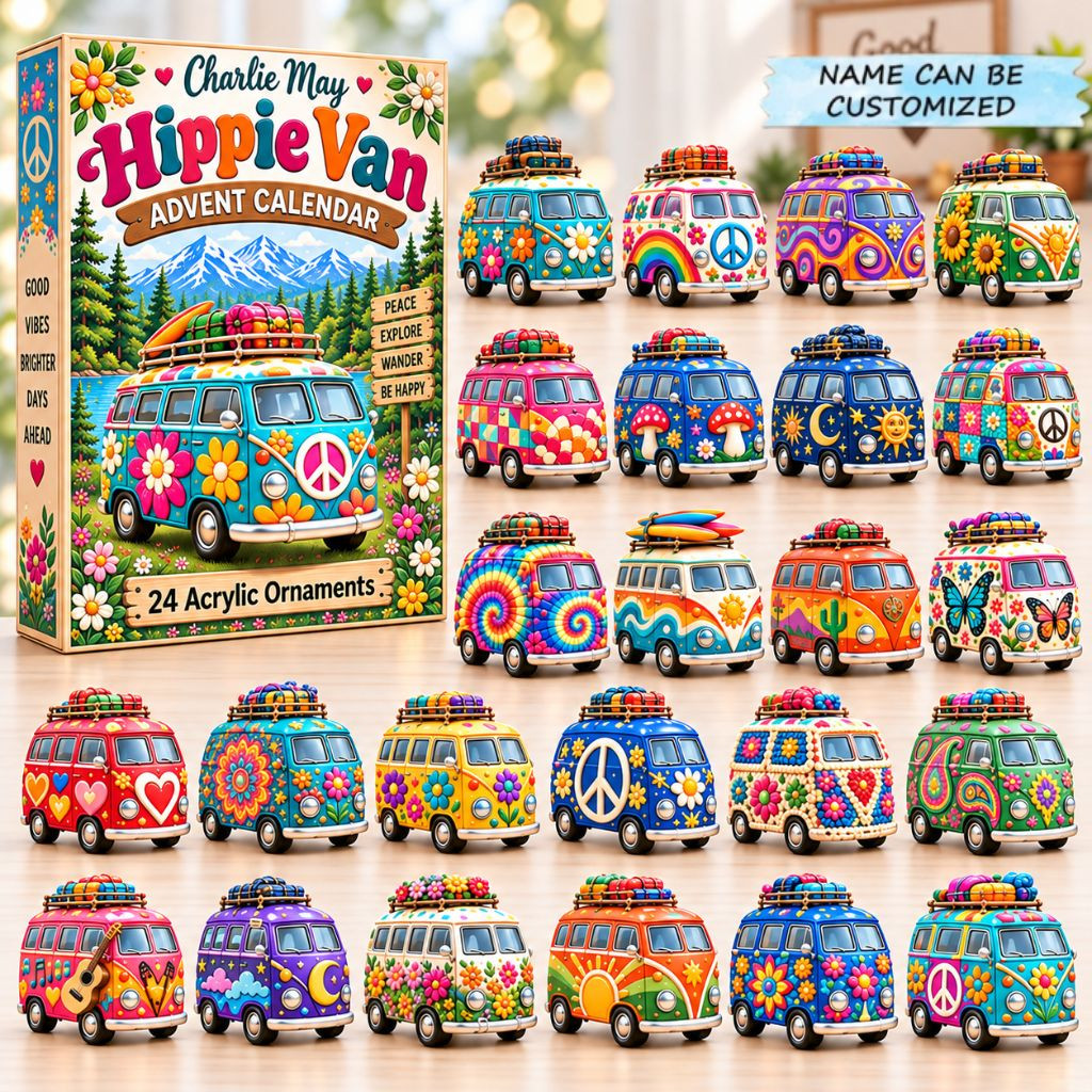 Customized Hippie Van Advent Calendar 2026 Christmas Countdown Gifts For Travlers - GWH