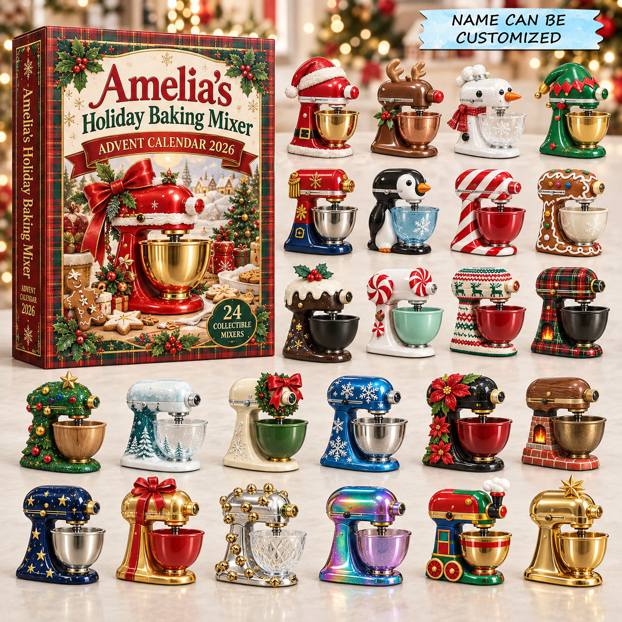 Customized Holiday Baking Mixer Advent Calendar 2026 Christmas Gifts For Bakers - GWH