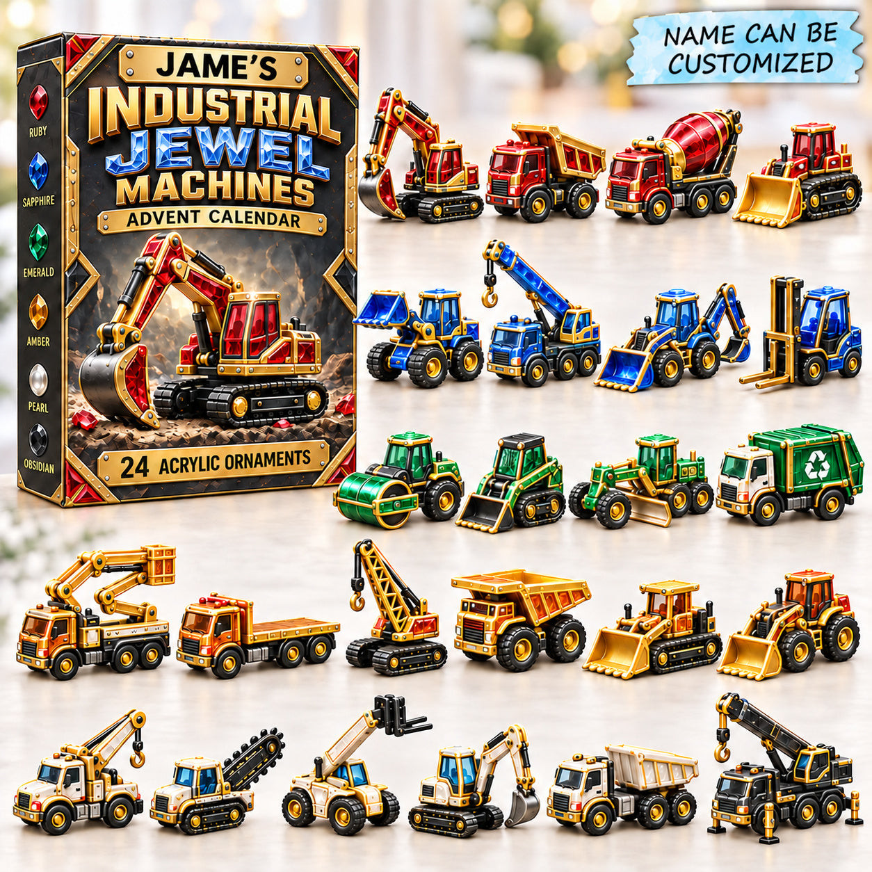 Customized Industrial Jewel Machines Advent Calendar 2026 Christmas Gifts For Boys - GWH