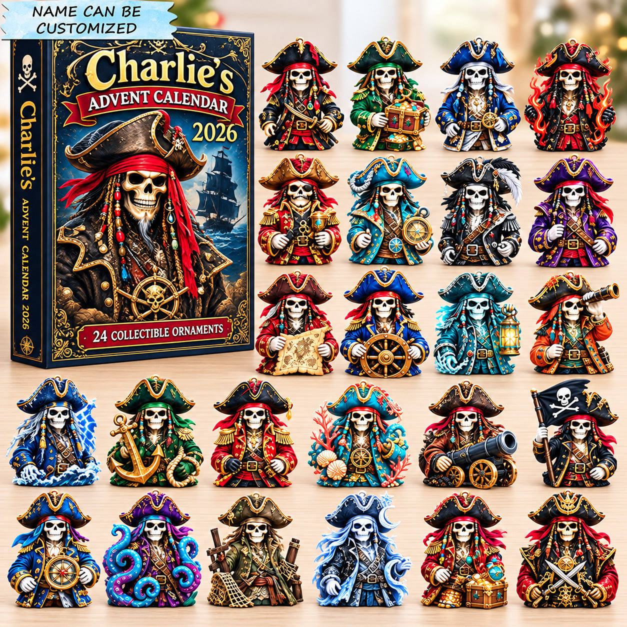 Customized Pirate Advent Calendar 2026 Halloween Gifts For Boys - GWH