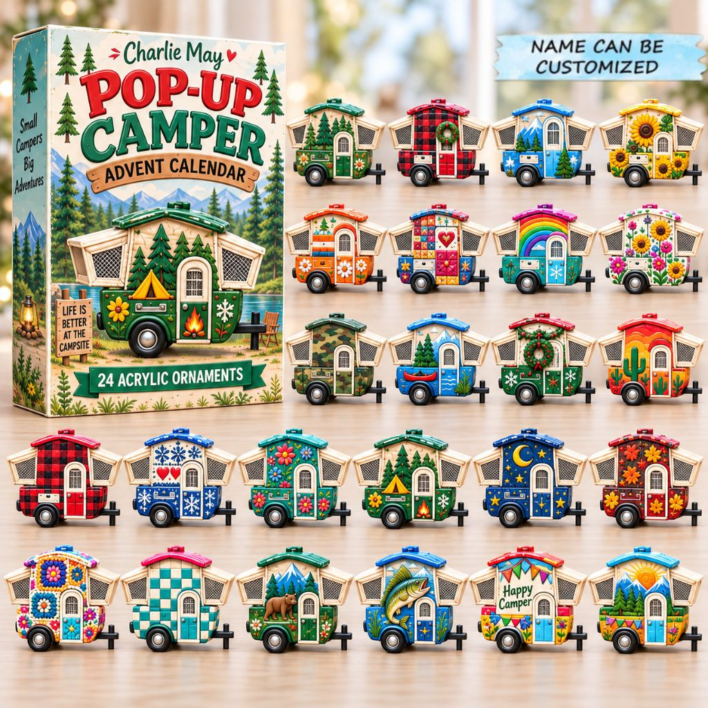 Customized Pop Up Camper Advent Calendar 2026 Christmas Gifts For Campers - GWH