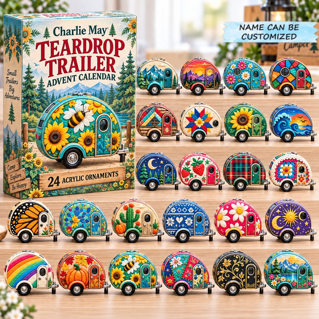 Customized Teardrop Trailer Advent Calendar 2026 Christmas Gifts For Campers - GWH