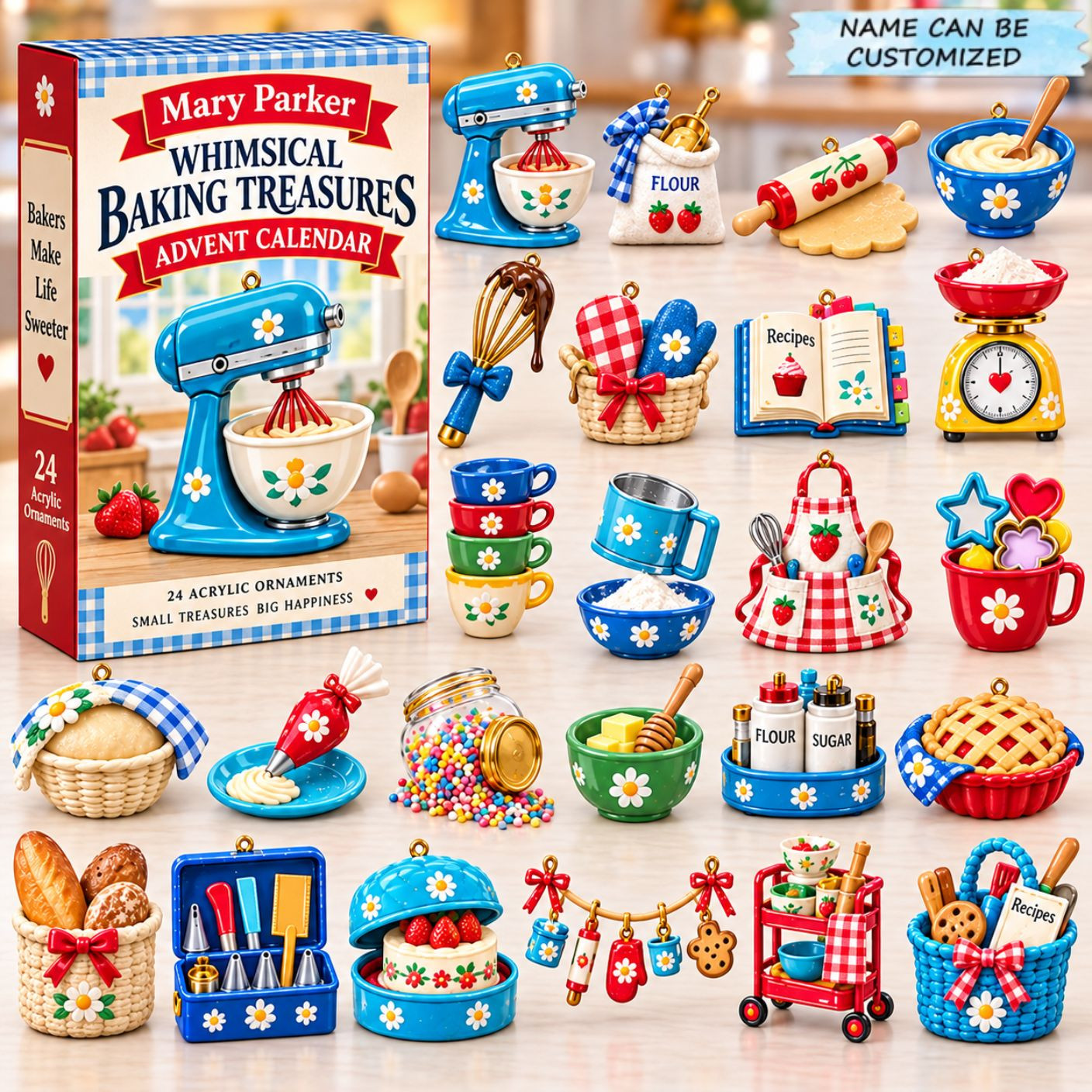 Customized Whimsical Baking Treasures Advent Calendar 2026 Christmas Gifts For Bakers - GWH