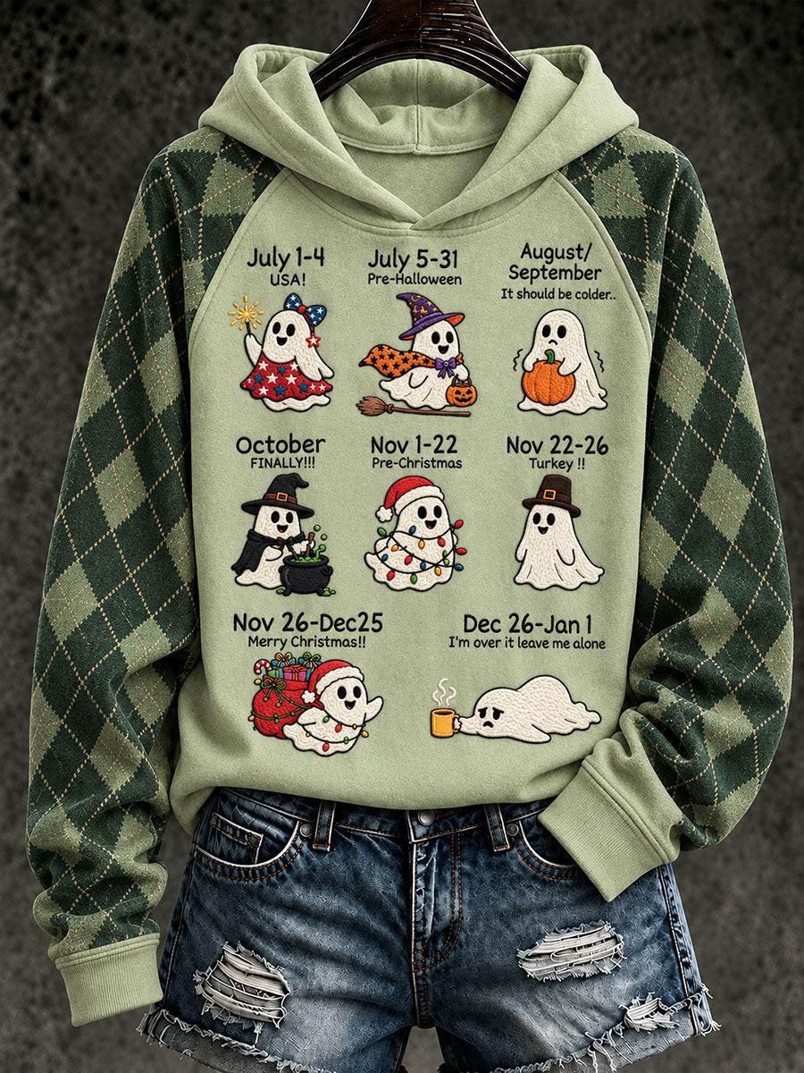 Cute Ghost Hoodie Warm Halloween Clothing Perfect Gift For Girlfriend - Gwh