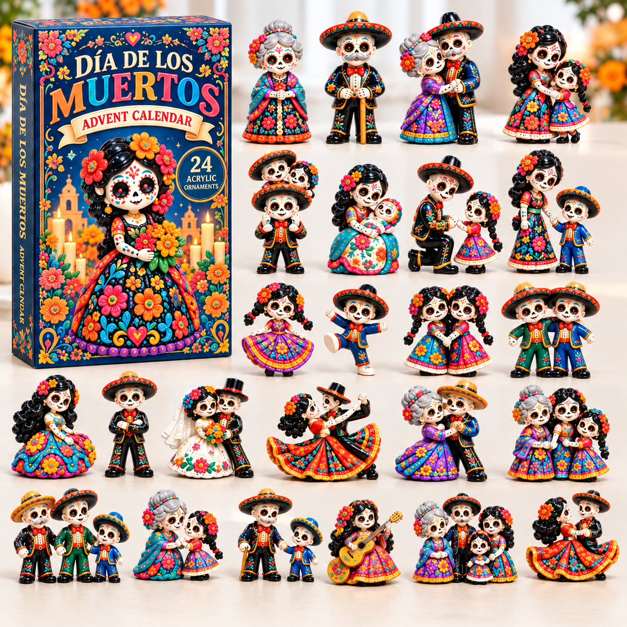 Dia De Los Muertos Advent Calendar 2026 Halloween Countdown Gifts For Horror Fans - GWH