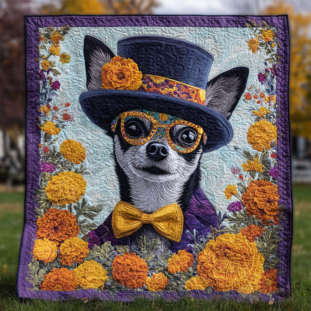 Dia De Los Muertos Quilted Blanket Floral Day Of The Dead Bedroom Decor Gift - GWH