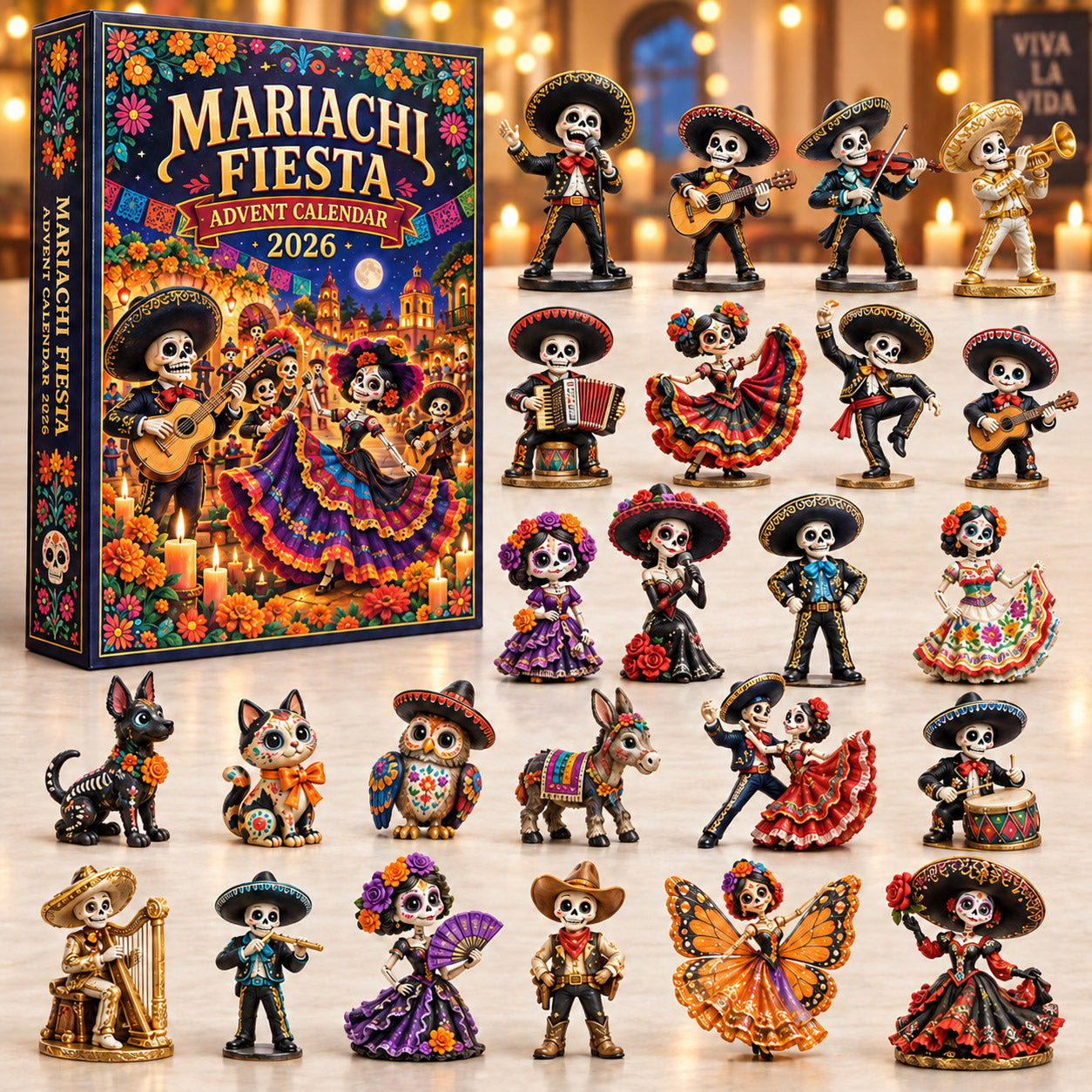 Dia de Muertos Advent Calendar 2026 Halloween Gift For Horror Fans - GWH