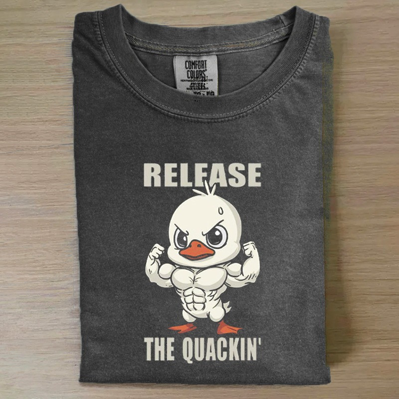 Duck Release The Quackin Shirt Funny Cute Duck Meme Apparel Gifts For Meme Lovers - GWH
